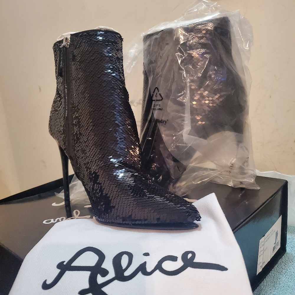 Alice and Olivia by Stacey Bendet sequin booties
